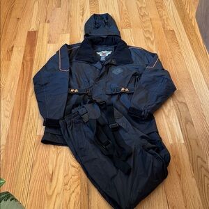 Harley Davidson Mens LARGE Riding suit Jacket/Bib pants